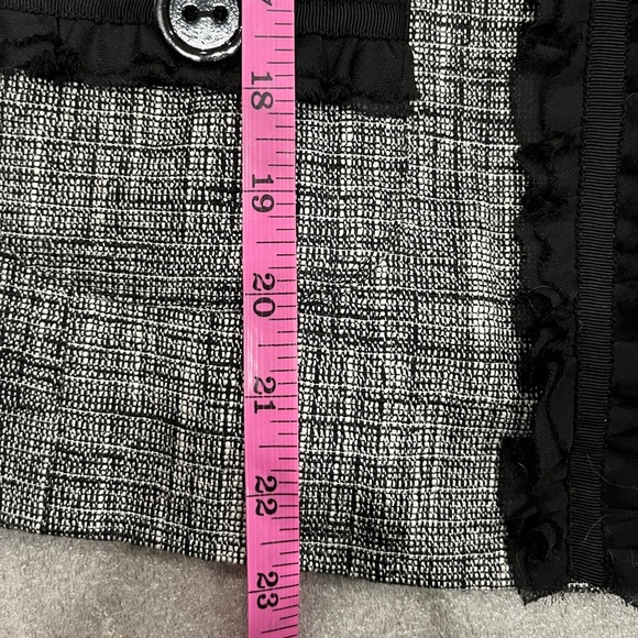 [US M]Frenz Chic Gray and Black Linen Blend Tweed Lace Jacket Hook Eye VTG - Picture 8 of 10